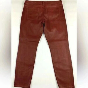Banana Republic Skinny Jeans Women's 32 Burgundy Coated Mid Rise Ankle NWT